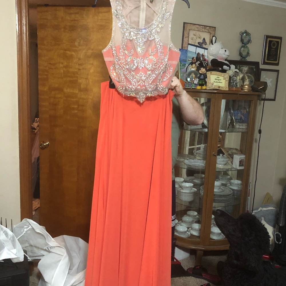Coral/Orange prom dress